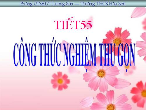 Chương IV. §5. Công thức nghiệm thu gọn