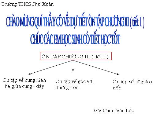 Ôn tập Chương III. Hệ hai phương trình bậc nhất hai ẩn