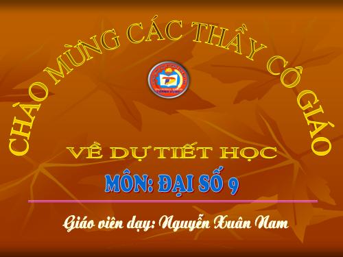 Chương IV. §3. Phương trình bậc hai một ẩn