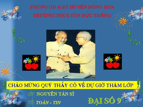 Chương IV. §3. Phương trình bậc hai một ẩn