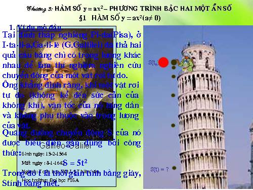 Chương IV. §1. Hàm số y = ax² (a ≠ 0)