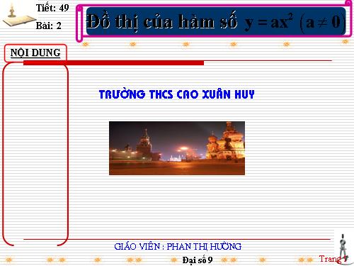 Chương IV. §2. Đồ thị của hàm số y = ax² (a ≠ 0)