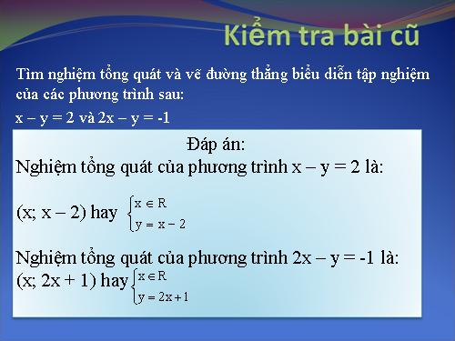 Các bài Luyện tập