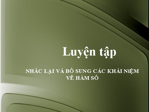 Các bài Luyện tập