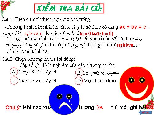 Chương III. §2. Hệ hai phương trình bậc nhất hai ẩn