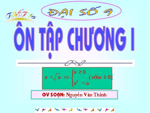 Ôn tập Chương I. Căn bậc hai. Căn bậc ba