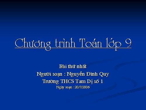 Chuong trinh Toan 9.ppt