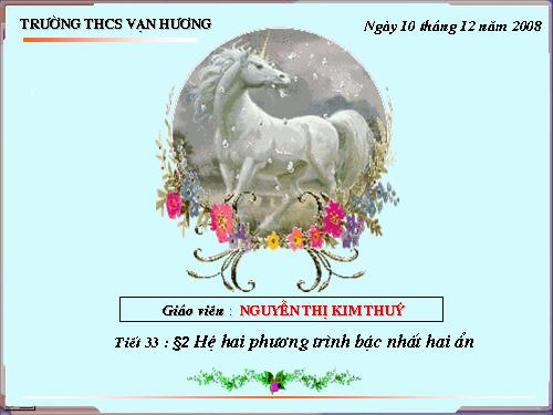 Chương III. §2. Hệ hai phương trình bậc nhất hai ẩn