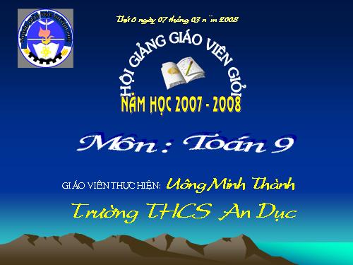 Chương IV. §3. Phương trình bậc hai một ẩn