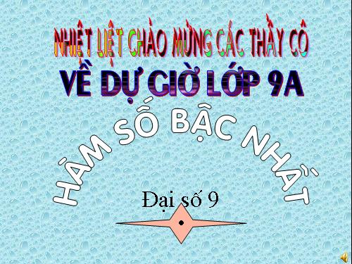 Chương II. §2. Hàm số bậc nhất