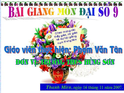 Chương II. §2. Hàm số bậc nhất