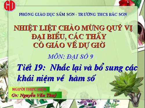 Chương II. §1. Nhắc lại và bổ sung các khái niệm về hàm số