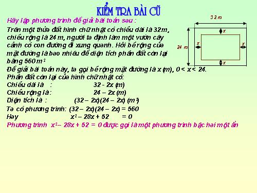 Chương IV. §3. Phương trình bậc hai một ẩn