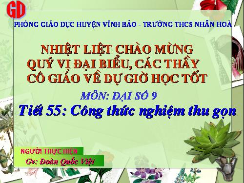 Chương IV. §5. Công thức nghiệm thu gọn