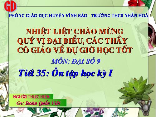 Tiết 35 - Ôn tập học kì I