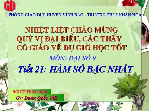 Chương II. §2. Hàm số bậc nhất