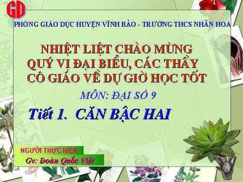 Chương I. §1. Căn bậc hai