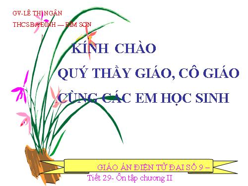 Ôn tập Chương II. Hàm số bậc nhất