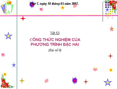 Chương IV. §4. Công thức nghiệm của phương trình bậc hai