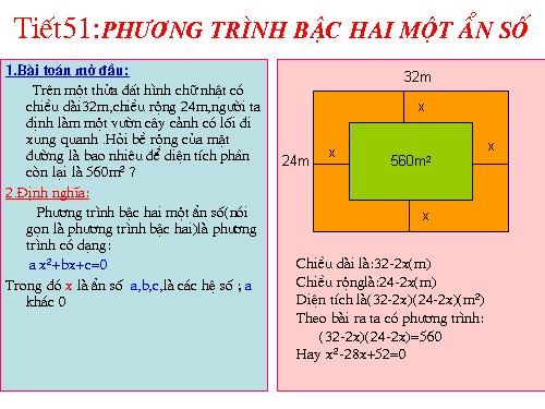 Chương IV. §3. Phương trình bậc hai một ẩn