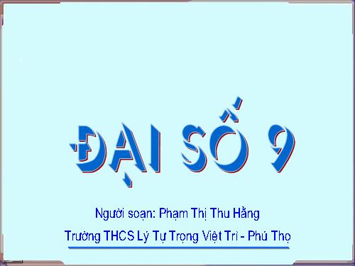 Chương IV. §7. Phương trình quy về phương trình bậc hai