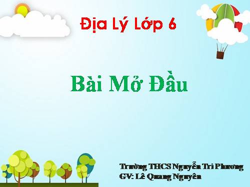 Tiết 1 Bài mở đầu