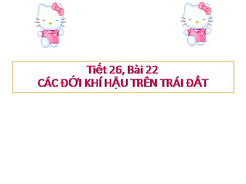 Bài 22. Các đới khí hậu trên Trái Đất