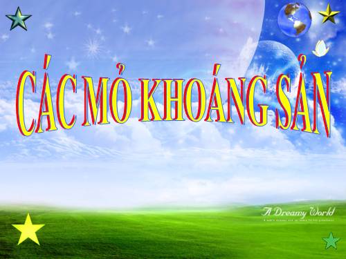 Bài 15. Các mỏ khoáng sản