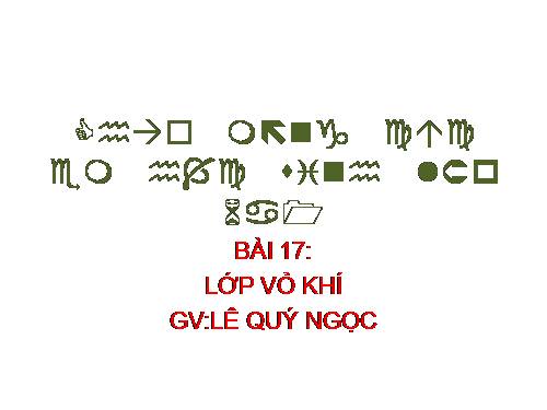 Bài 17. Lớp vỏ khí