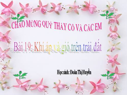 Bài 19. Khí áp và gió trên Trái Đất