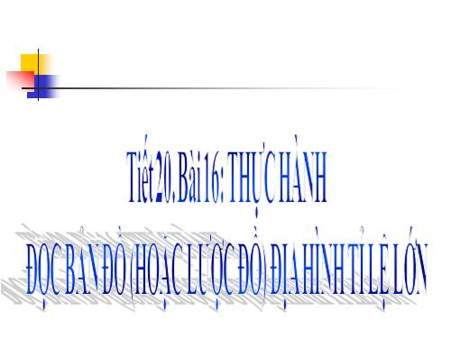 Bài 16. Thực hành: Đọc bản đồ (hoặc lược đồ) địa hình tỉ lệ lớn