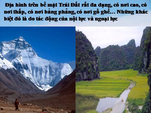 Bài 12. Tác động của nội lực và ngoại lực trong việc hình thành địa hình bề mặt Trái Đất