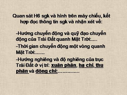 Bài 8. Sự chuyển động của Trái Đất quanh Mặt Trời