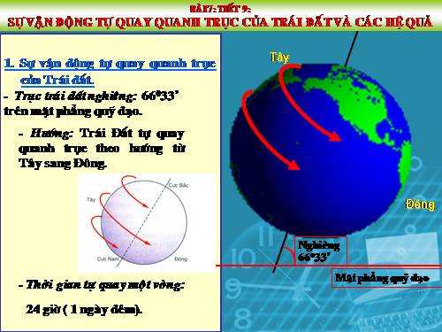 Bài 7. Sự vận động tự quay quanh trục của Trái Đất và các hệ quả