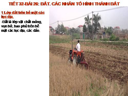 Bài 26. Đất. Các nhân tố hình thành đất