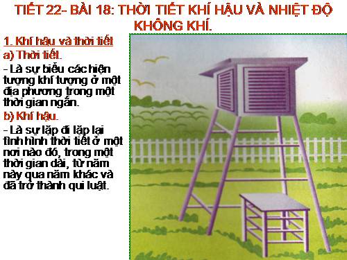 Bài 18. Thời tiết, khí hậu và nhiệt độ không khí