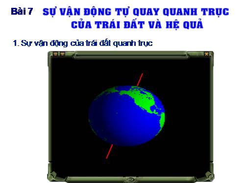 Bài 7. Sự vận động tự quay quanh trục của Trái Đất và các hệ quả