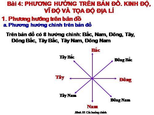 Bài 4. Phương hướng trên bản đồ. Kinh độ, vĩ độ và tọa độ địa lí