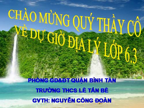 Bài 23. Sông và hồ
