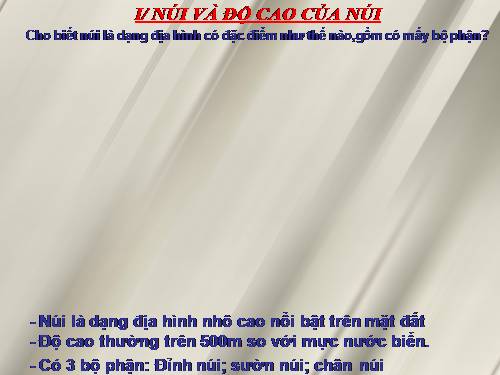 Bài 13. Địa hình bề mặt Trái Đất