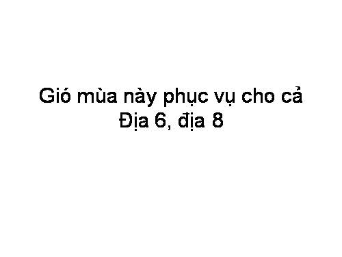 Gió mùa và các loại gió khác