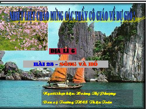Bài 23. Sông và hồ