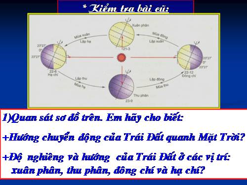 Bài 9. Hiện tượng ngày, đêm dài ngắn theo mùa