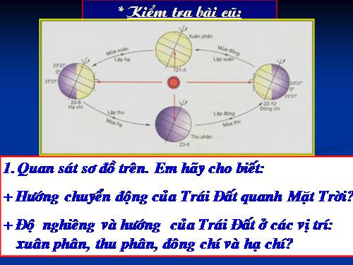 Bài 9. Hiện tượng ngày, đêm dài ngắn theo mùa