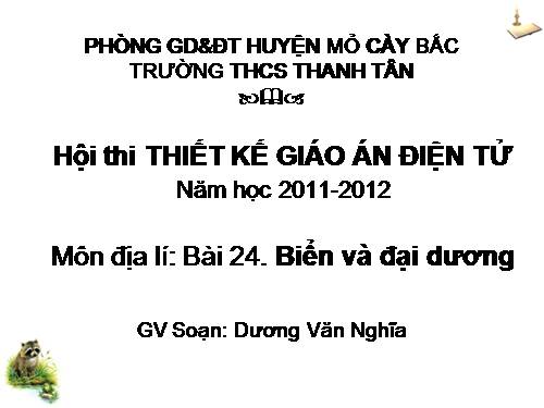 Bài 24. Biển và đại dương