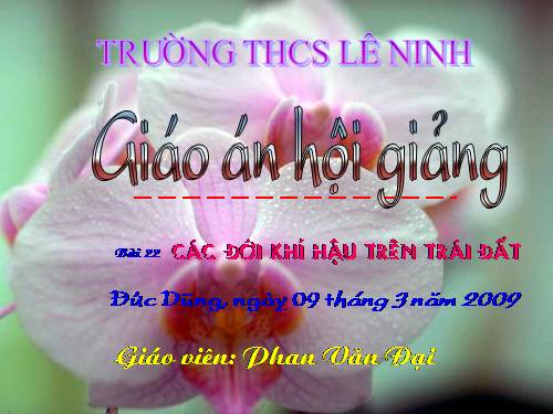 Bài 22. Các đới khí hậu trên Trái Đất