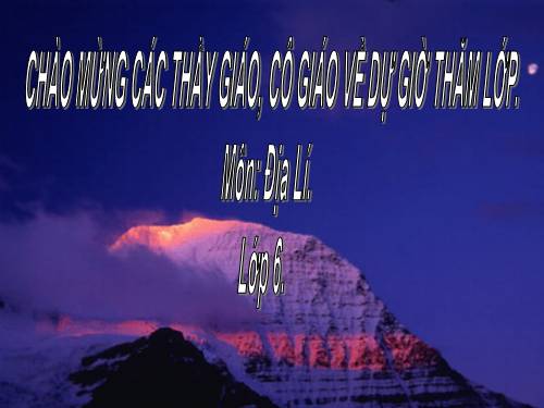 Bài 14. Địa hình bề mặt Trái Đất (tiếp theo)