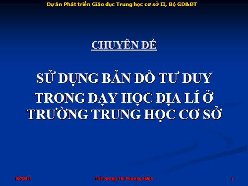 Sử dụng BDTD trong dạy học Địa Lý
