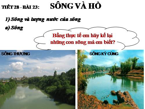 Bài 23. Sông và hồ