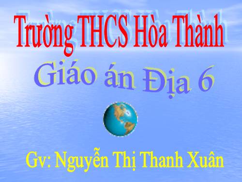 Bài 19. Khí áp và gió trên Trái Đất